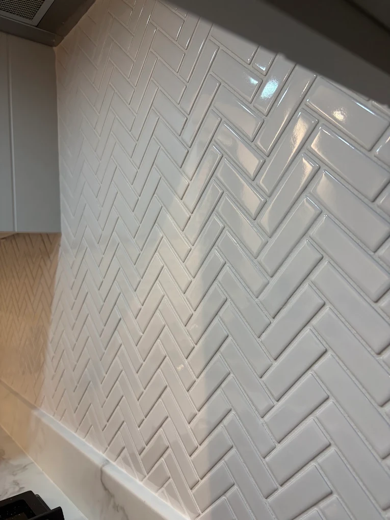 Herringbone Splashback Kitchen
